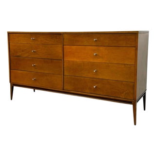 Paul McCobb Planner Group 8-Drawer Dresser for Winchendon Furniture – Mid-Century Modern Solid Maple Lowboy Credenza . For Sale