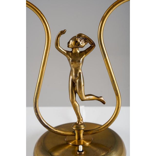 Swedish Modern Brass Table Lamp, 1940s For Sale - Image 4 of 14
