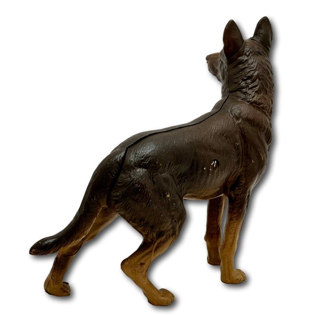 Excellent Vintage Hubley Manufacturing Co Usa Cast Iron German Shepherd Dog Doorstop - Circa 1930s For Sale - Image 13 of 18