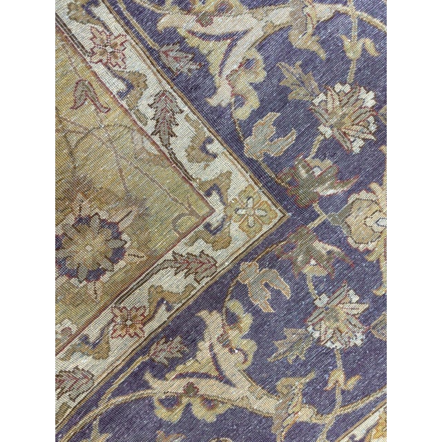 1980s Silk and Wool Singed Indo Tabriz ,9' X 11'10 For Sale In New York - Image 6 of 7