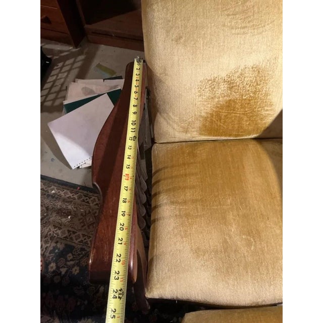 Antique Morris Style Reclining Rocking Chair With Pull-Out Footrest For Sale - Image 10 of 12
