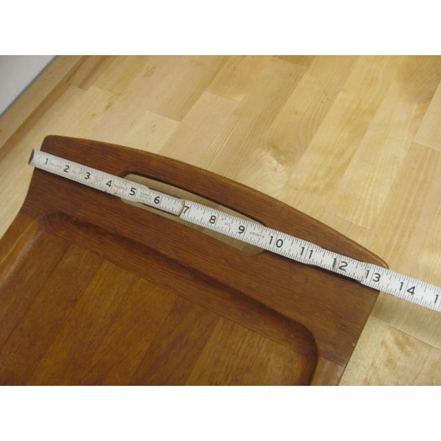 1970s Large Jens Quistgaard for Dansk Teak Serving Tray For Sale - Image 9 of 12