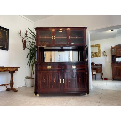 Art Nouveau Credenza Bookcase For Sale - Image 4 of 18
