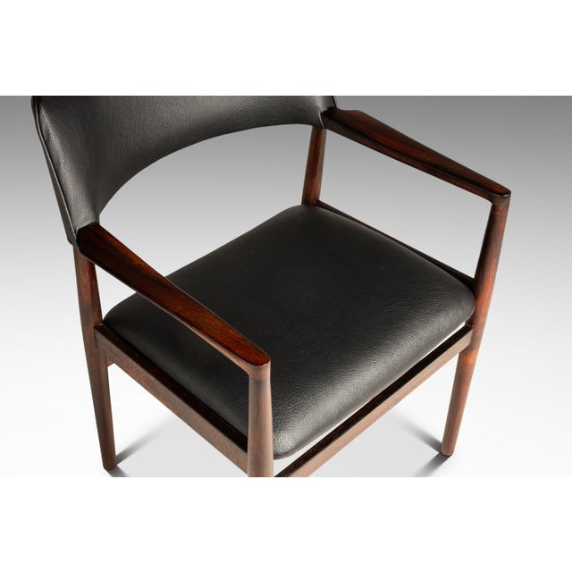 Set of Two (2) MCM Danish Modern Armchairs in Rosewood & Leather by Erik Wørts for Soro Stolefabrik, Denmark, C. 1960's For Sale - Image 10 of 18