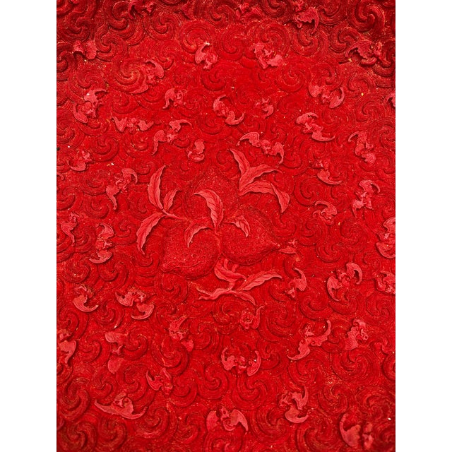 This exquisite bat bowl is a true antique treasure. Crafted with elaborate cinnabar lacquer work, it is a stunning piece...