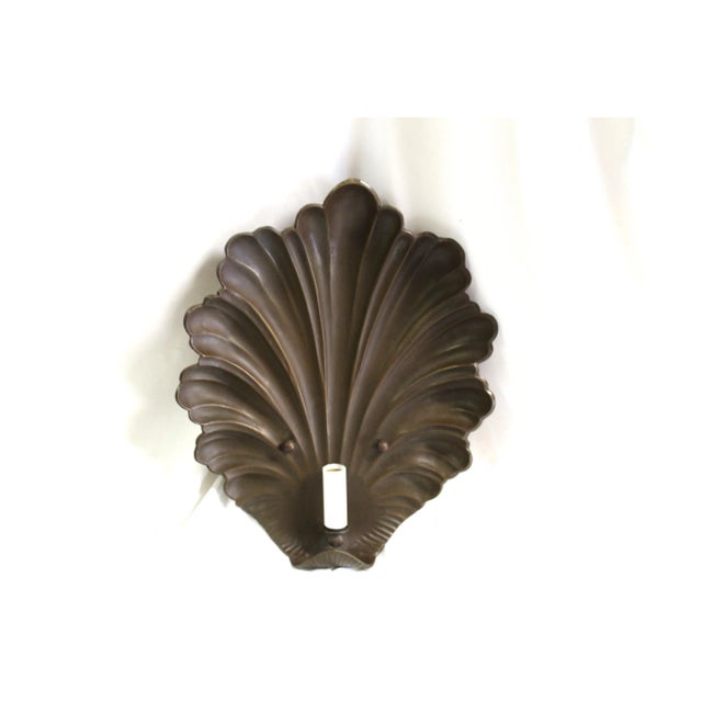 A large Achanthus Leaf , cast in lost wax bronze with a single candelabra socket . Made for a Lighting Showroom in Los...
