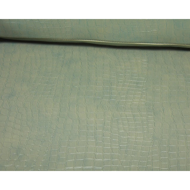 Svend Skipper -1960s Danish Modern Lounge Chair in Sage Faux Alligator For Sale - Image 10 of 11