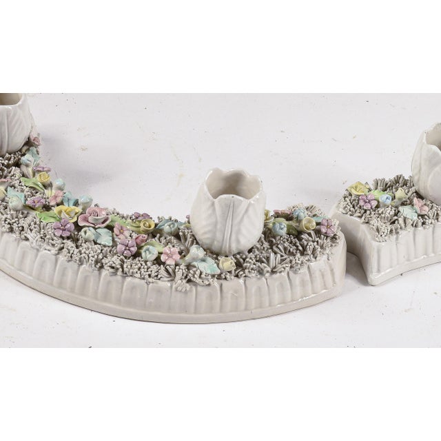 White Ceramic Candle Holder, 1960, Set of 2 For Sale - Image 6 of 9