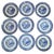 Blue Willow Plates- Set of Nine For Sale - Image 12 of 12