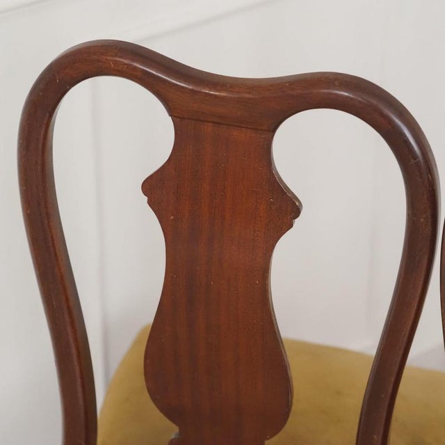 Antique Queen Anne Chairs in Wood, 1890s, Set of 4 For Sale - Image 5 of 9