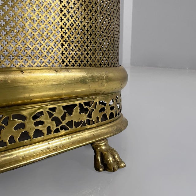 19th Century Italian Fireplace Screen in Brass, 1930s For Sale - Image 16 of 18
