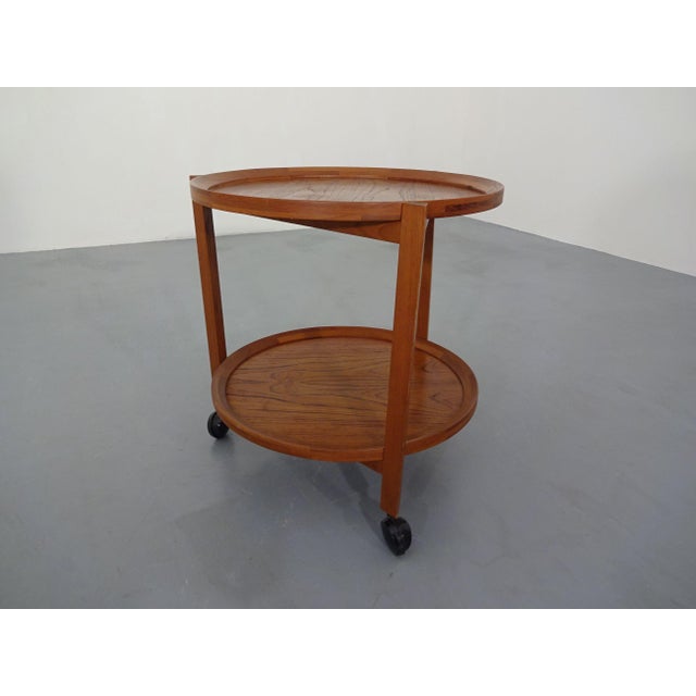 Mid-Century Modern Vintage Teak Serving Trolley from Sika Møbler, Denmark, 1960s For Sale - Image 3 of 16