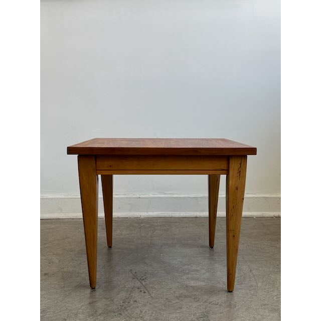 1950s Solid Walnut End Table For Sale In Los Angeles - Image 6 of 7