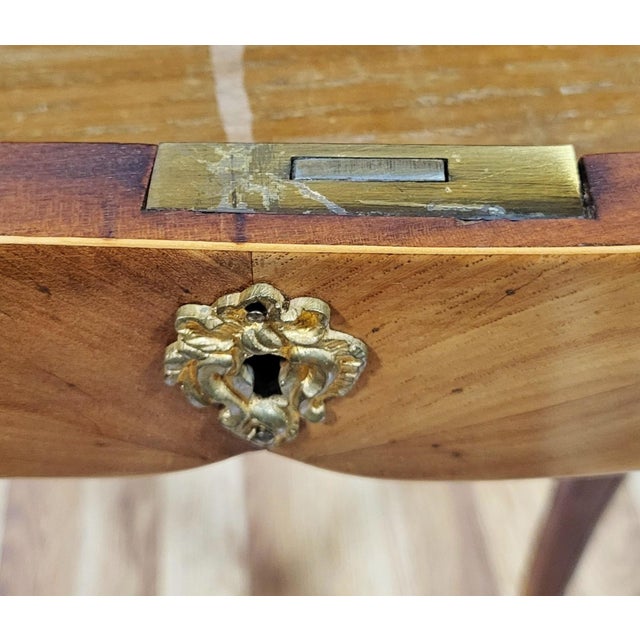Antique French Louis XV Inlaid & Bronze Mounted Diminutive Writing Lady's Desk For Sale - Image 16 of 18