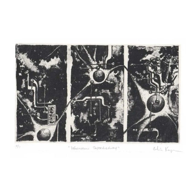 1990s Information Superhighway Etching For Sale