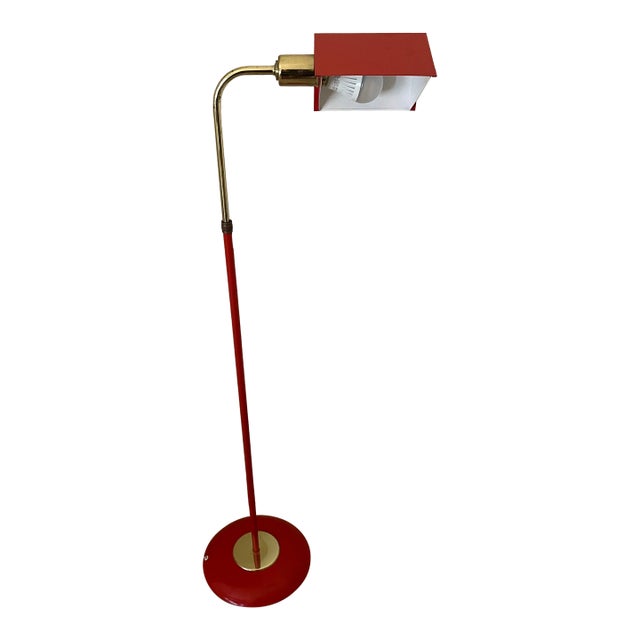 1970s Red Lamp Attributed to Stilnovo for Stilux For Sale