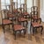 Chippendale Set of Eight Antique Oak Chippendale Dining Chairs With Leather For Sale - Image 3 of 18