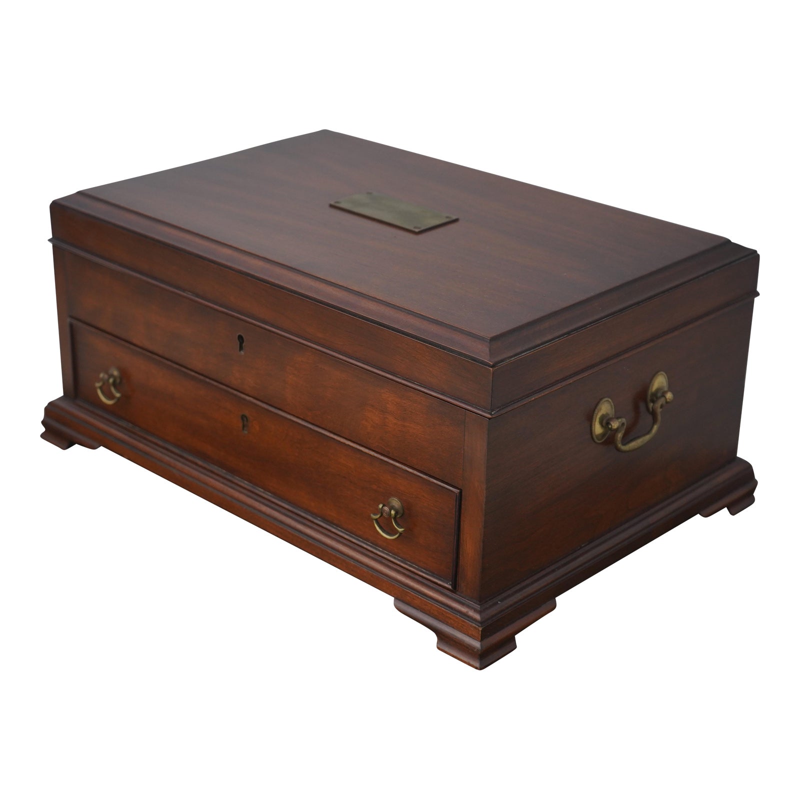 Henkel Harris Cherry Dresser Top Jewelry Box | Chairish