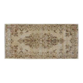 Vintage Turkish Knotted Wool Rug, 1'10''x4' For Sale