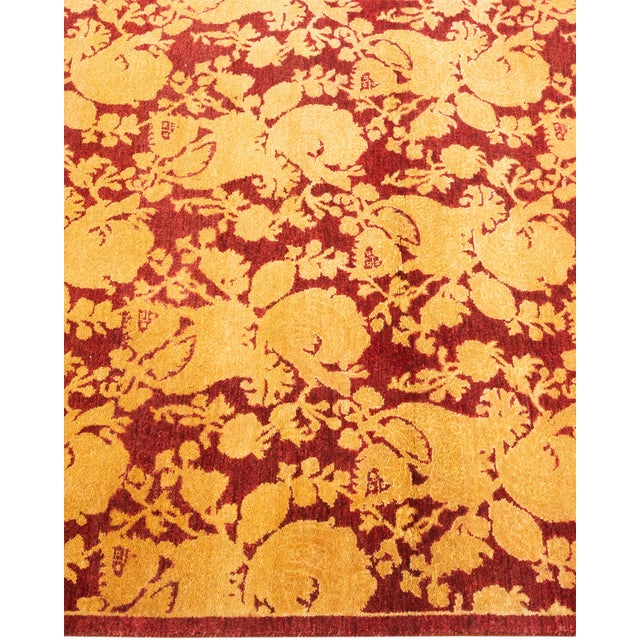 Solo Rugs Mogul, One-of-a-Kind Hand-Knotted Area Rug - Red, 2' 8" x 6' 1" For Sale - Image 4 of 8