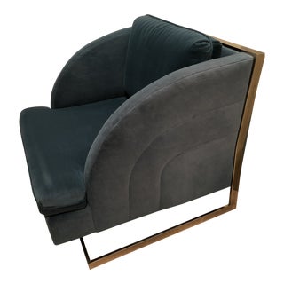 Mid-Century Modern Upholstered Lounge Chair For Sale