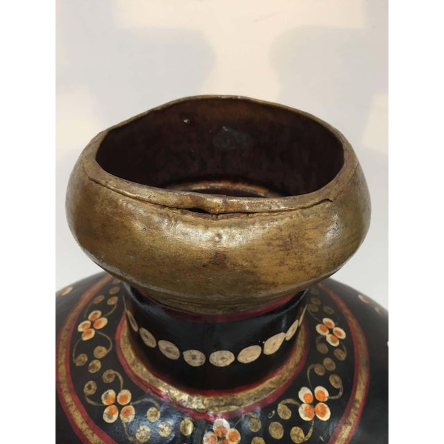 Hand-Hammered Metal Jug by Rajhastani Artist, India, 1950 For Sale In Palm Springs - Image 6 of 8