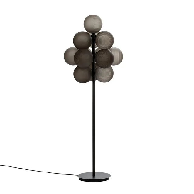 Contemporary Large Stellar Grape Transparent Acetate Black Floor Light by Pulpo For Sale - Image 3 of 11