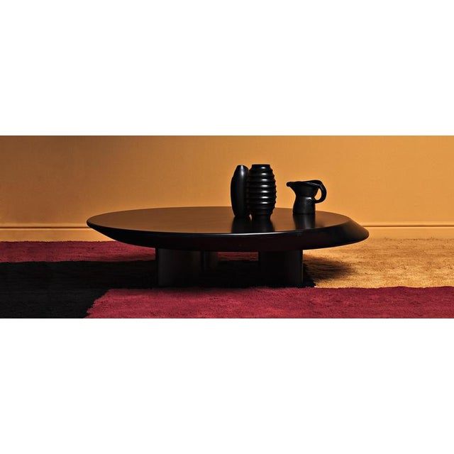 Wood Accordo Low Table in Brown Lacquered Wood by Charlotte Perriand for Cassina For Sale - Image 7 of 10