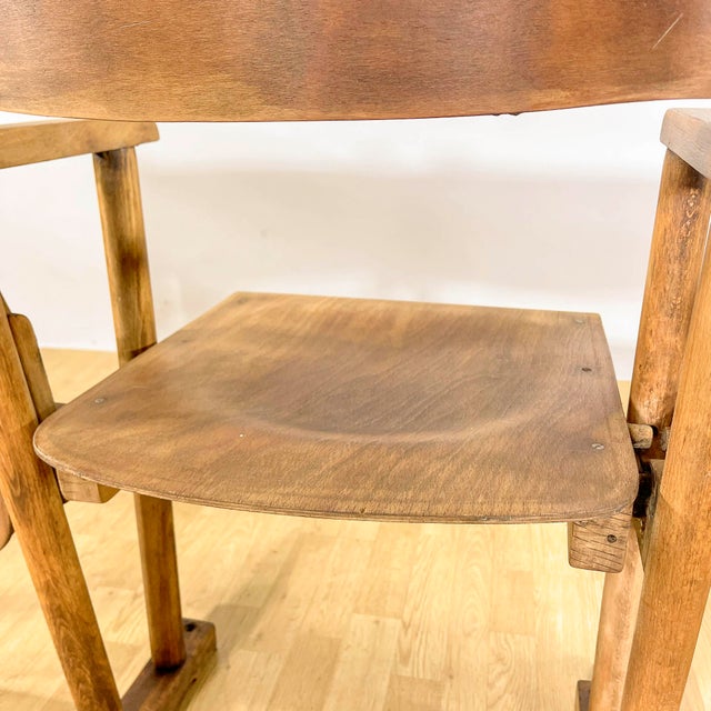 Wooden Four-Seat Cinema Bench, Italy, 1950s For Sale - Image 18 of 18
