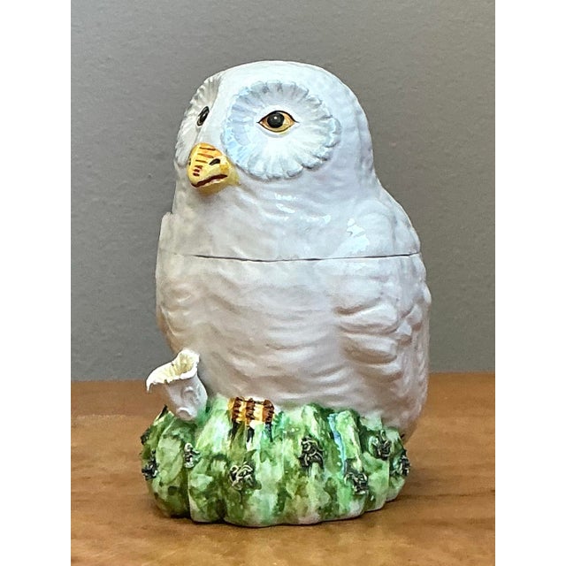 Vintage Italian Owl Ceramic Lidded Trinket Box For Sale - Image 12 of 12
