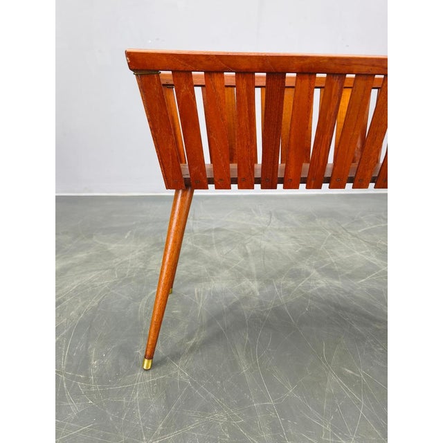 Wood Mid-Century Danish Teak Planter with Brass Feet, 1960s For Sale - Image 7 of 10