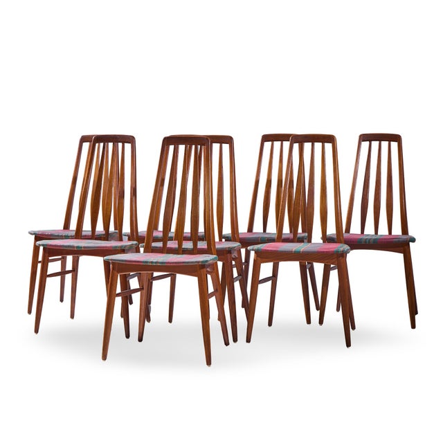 Mid-Century Modern Niels Koefoed Eva Mid Century Danish Teak Dining Chairs - Set of 8 For Sale - Image 3 of 12