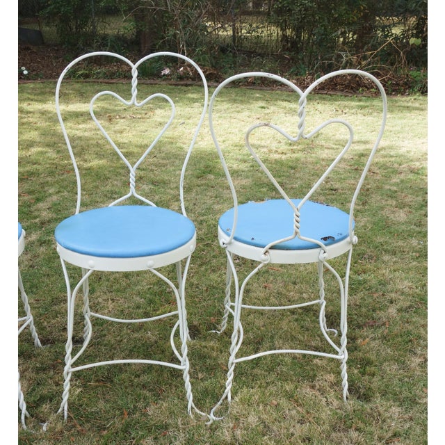 1940s Vintage Wrought Iron Ice Cream Parlor Chairs a Pair Chairish