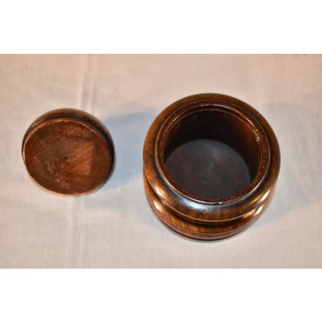 19th Century Treen Mahogany Lidded Box For Sale In Greensboro - Image 6 of 9