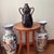Vintage Art Nouveau Curved Shape Earthenware Double Handle Vase With Makes Mark For Sale - Image 12 of 12