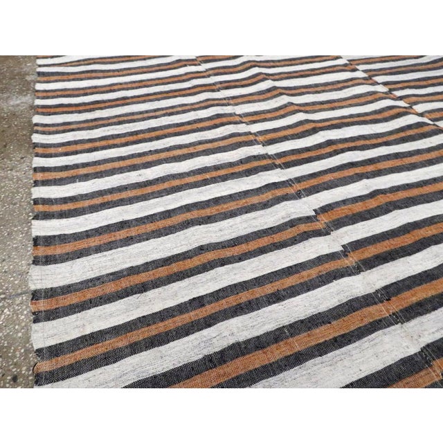 Mid-Century Modern Galerie Shabab Collection Mid-20th Century Turkish Flatweave Kilim Accent Carpet For Sale - Image 3 of 7