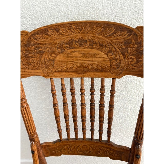 Vintage Americana Oakwood, Spindle Back Dining or Accent Chair For Sale - Image 10 of 10