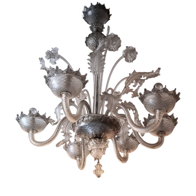 Murano Glass Chandelier, Italy, 1930s For Sale