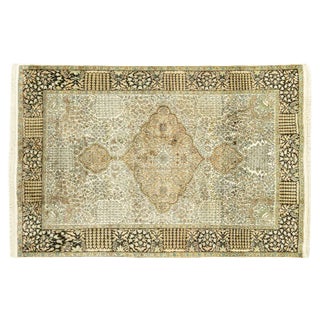 Vintage Silk Rug, 1960s For Sale