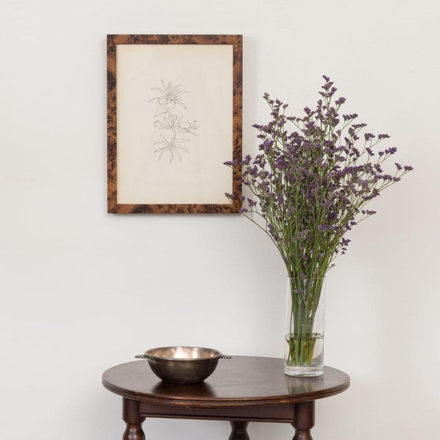 Small-scale vintage original Mourlot lithograph by famous artist Georges Braque. Lithograph depicts a floral motif...