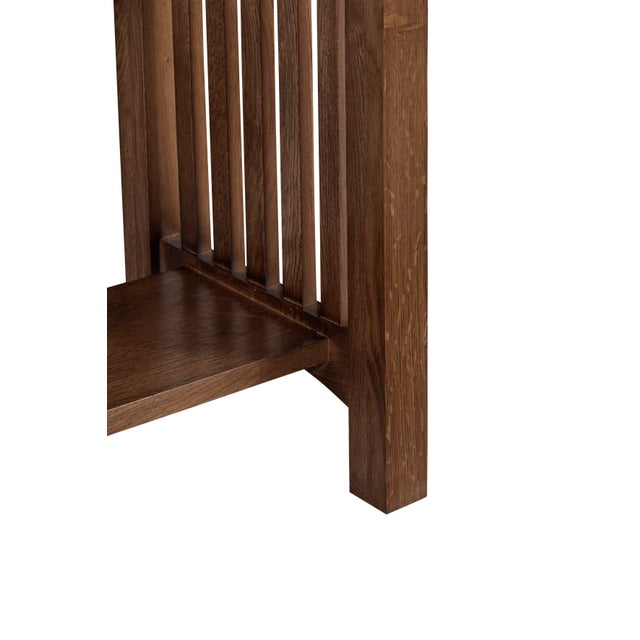 Mission 1 Drawer Crofter Style Console Table - Walnut Stain For Sale - Image 4 of 9