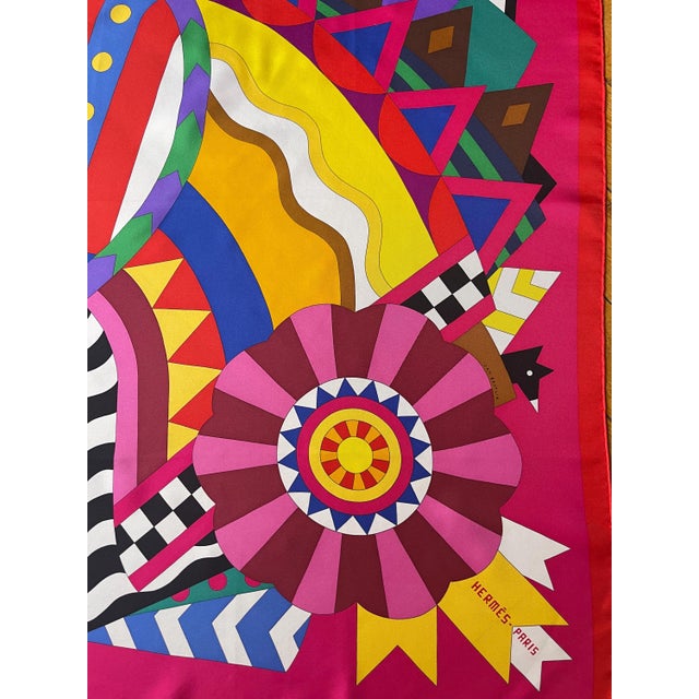 HERMÈS CHEVAL de FÊTE Silk Scarf 2021 designed by Jan Bajtlik For Sale - Image 10 of 10