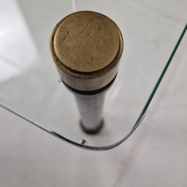 French Modernist Glass and Brass Display Tables from P. Andrieux, 1930s, Set of 2 For Sale - Image 16 of 18