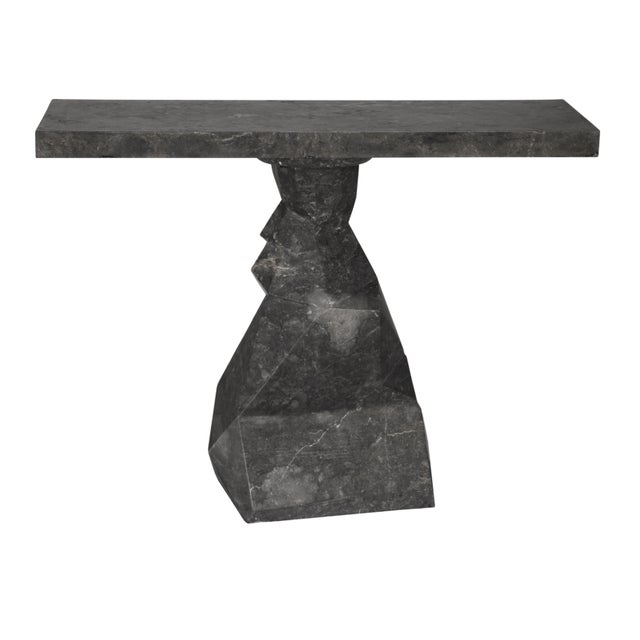 Mid-Century Modern NOIR Tilden Console, Black Marble For Sale - Image 3 of 10