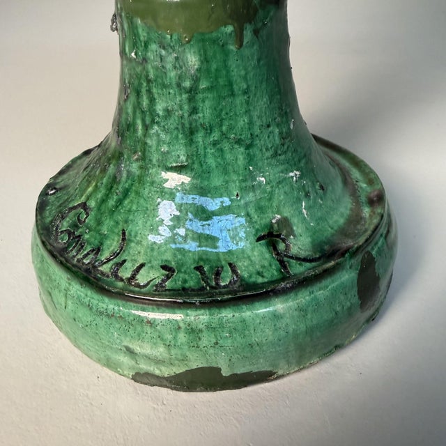 1980s Ceramic Plant Stand by Rocco Condurso, Seminara, Italy, 1980s For Sale - Image 5 of 12