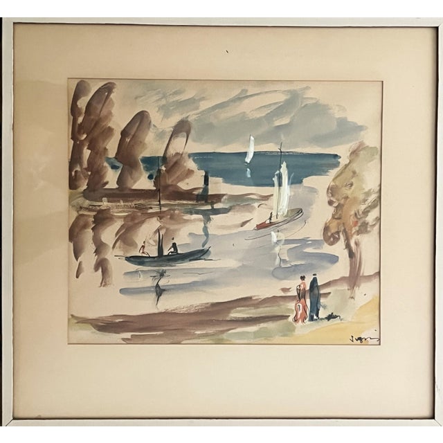 Mid-Century Modern An Original Mid-Century Modern Work on Paper by Sylvain Vigny For Sale - Image 3 of 7