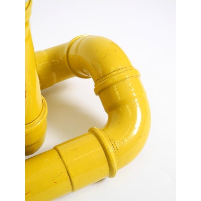 Pop Art Yellow Table Lamp with Plastic Tubing by Wavin, 1970s For Sale - Image 15 of 18