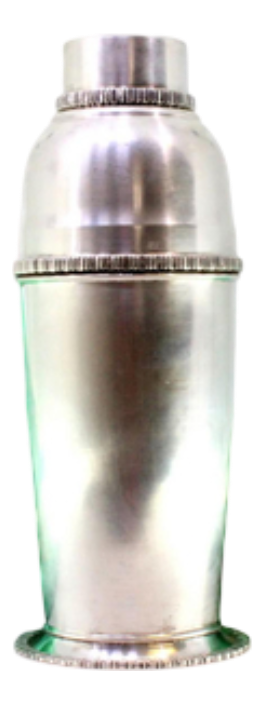 Smooth Silver Shaker with Raised Edges