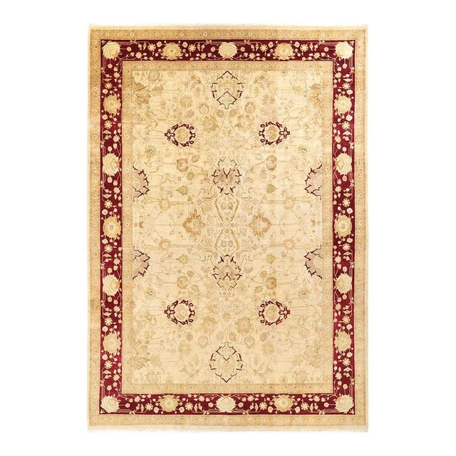 Mogul Collection Hand-Knotted Area Rug - Ivory 10' 2" x 14' 7" For Sale - Image 4 of 4