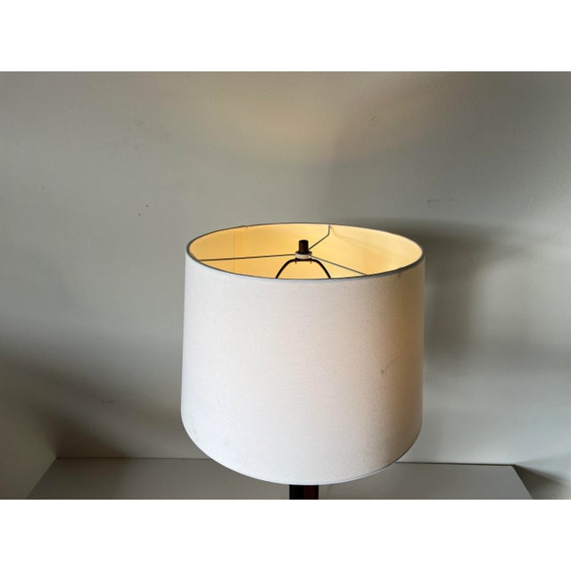 Wood Mid-Century Modern Studio Made Geometric Wood Table Lamp For Sale - Image 7 of 12